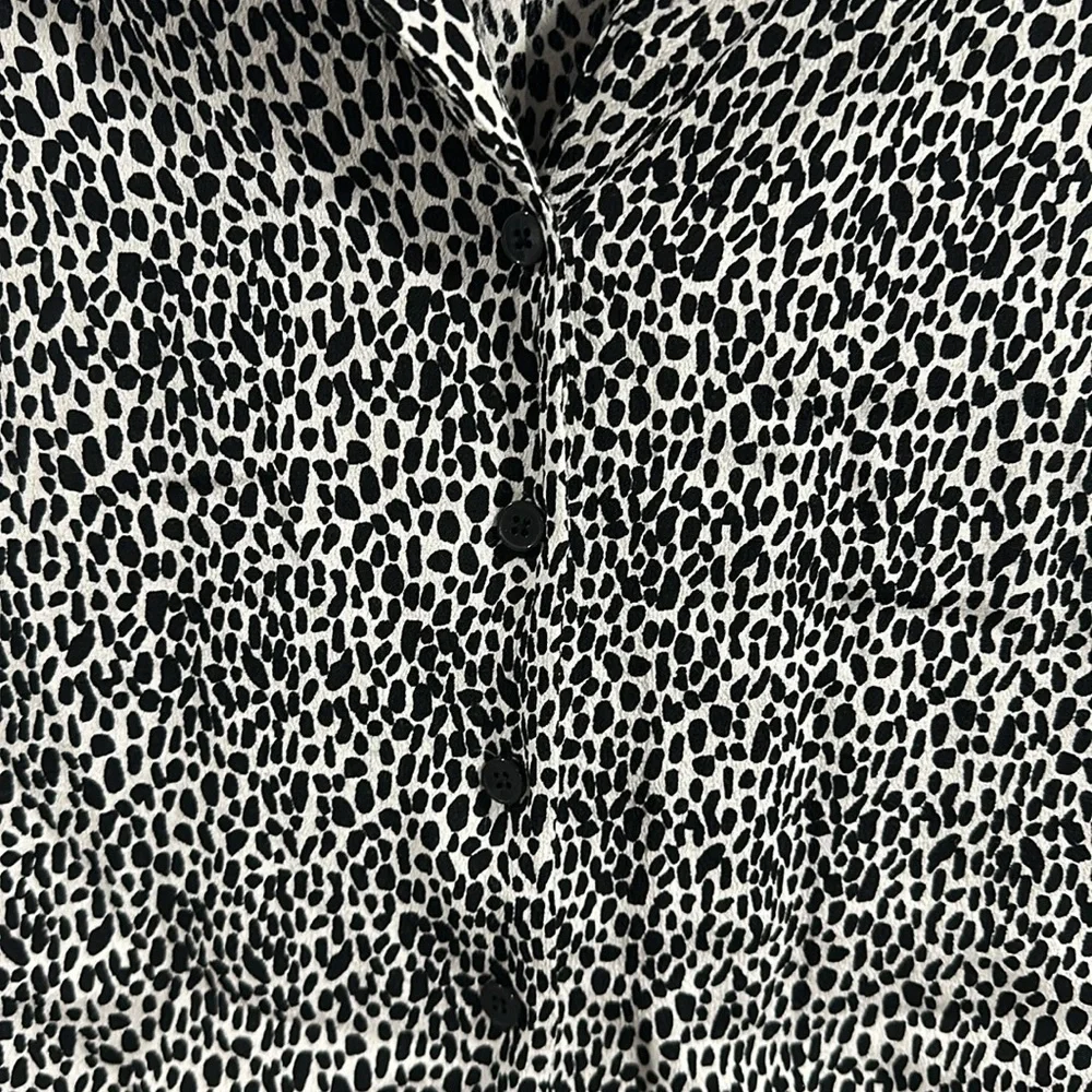 NWT Frank and Oak Womens Animal Print Blouse - Picture 4 of 5